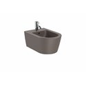 Bidet suspendu Inspira Round Café, 37x56x40 cm, 1 trou percé, 2 trous préperçés