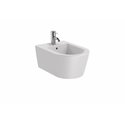 Bidet suspendu Inspira Round Perle, 37x56x40 cm, 1 trou percé, 2 trous préperçés