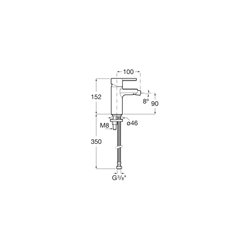 Robinet bidet Naia Titanium Black brossé 