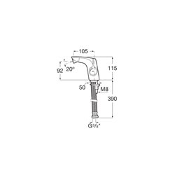 Robinet bidet Insignia Chromé 