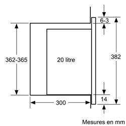 Micro-ondes encastrable Série 4 BFL520MS0 20 Litres 800 Watts