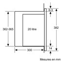 Micro-ondes encastrable Série 4 BFL520MS0 20 Litres 800 Watts