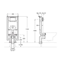 Bâti-support WC Duplo One compact 