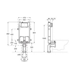 Réservoir de WC Duplo One complet Basic compact