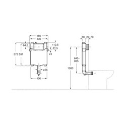 Réservoir de WC Duplo One Basic compact 