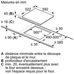 Table de cuisson Série 6 PKE611FN8E vitrocéramique commandes sensitives