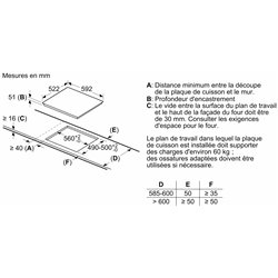 Table de cuisson Série 4 PUJ611BB5E vitrocéramique commandes sensitives