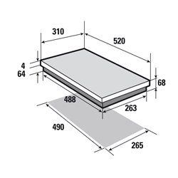 Domino de cuisson SPI9333B induction commandes sensitives