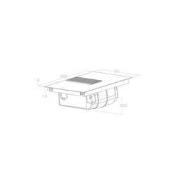 Table de cuisson PRF0182322 induction aspirante commandes sensitives