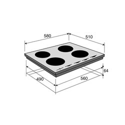 Table de cuisson BPI6315B induction commandes sensitives