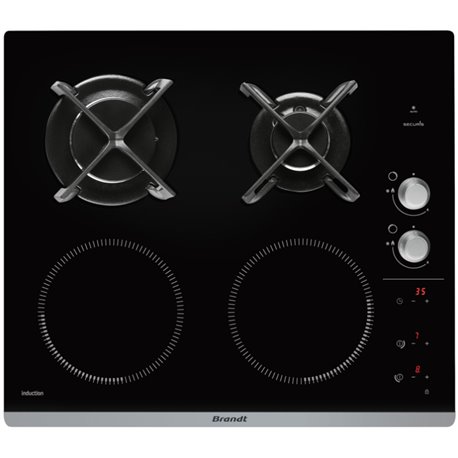 Table de cuisson BPI6414BM mixte induction commandes sensitives + manettes