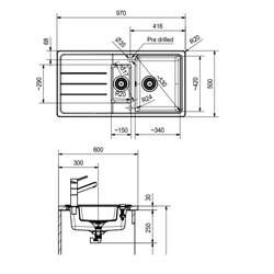 Evier Opale 651 Blanc 