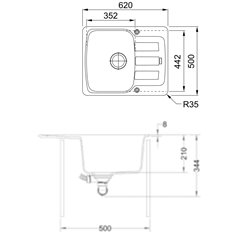 Evier Maris Fragranit+ MRG 611-XLC Onyx 