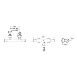 Mitigeur thermostatique douche T-500 chromé 