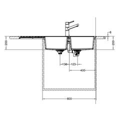 Evier Sirius 2 Tectonite S2D 621 Carbone 