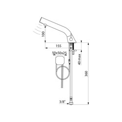 Mitigeur lavabo sur vasque Chromée Bluetooth