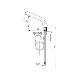 Robinetterie lavabo sur vasque Chromée Robinet Bluetooth