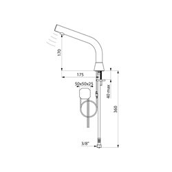 Robinetterie lavabo sur vasque Chromée H170mm Robinet Bluetooth