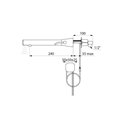 Mitigeur lavabo murale Brossée L240 mm