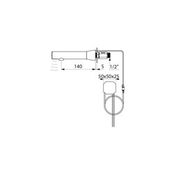 Robinet lavabo murale Brossée L140 mm