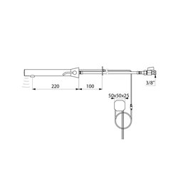 Mitigeur lavabo murale Chromée L220 mm Traversée de cloison