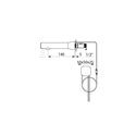 Robinet lavabo murale Chromée L140 mm Panneau fin