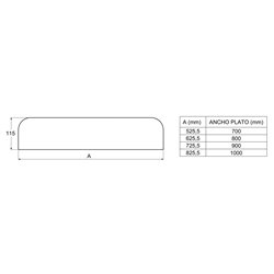 Cache vidage Aquos L. 900 mm Gris Ardoise