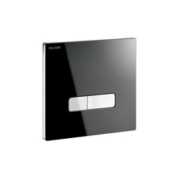 Plaque de commande En verre noir Double touche