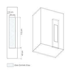 Colonne de douche Aquaglass hydromassante Acier