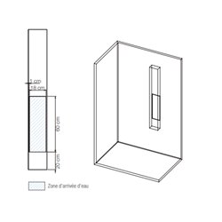 Colonne de douche Aquastyle thermostatique Inox brossé