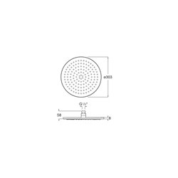 Pomme de douche Rainsense Ø 300 mm Rose Gold