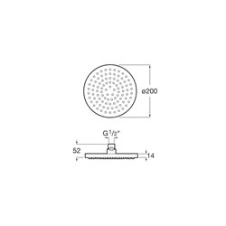 Pomme de douche Rainsense Ø 200 mm Chromée