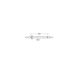 Bras plafond 300 mm Chromé