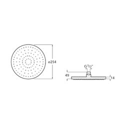 Pomme de douche Rainsense Ø 254 mm Noir Mate