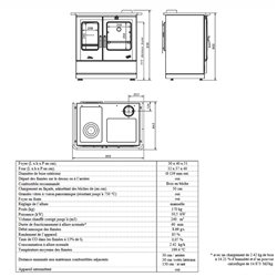 Cuisinière à bois Armonie 241100CARMIN sans bouilleur