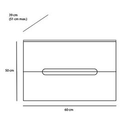 Caisson Ancodesign 600X500 mm Jaune safran mat