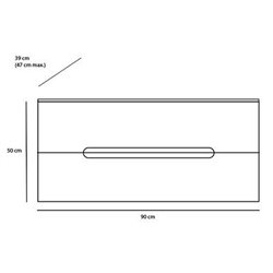Caisson Ancodesign 900X500 mm Jaune safran mat