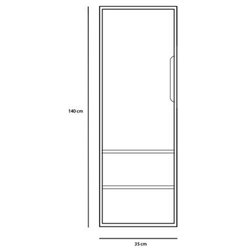Caisson Ancodesign 350X1400 mm Jaune safran mat
