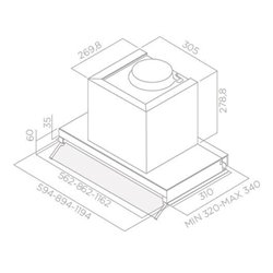 Hotte de cuisine Boxin PRF0114762A Inox + verre 120 cm