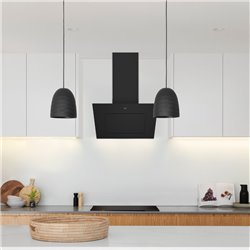 Hotte de cuisine décorative HCA62540B murale 537 m3/h Noir 60 cm