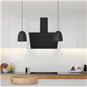Hotte de cuisine décorative HCA92540B murale 537 m3/h Noir 90 cm