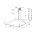 Hotte de cuisine décorative VALIA 600 5605281 murale 370 m3/h Inox 60 cm