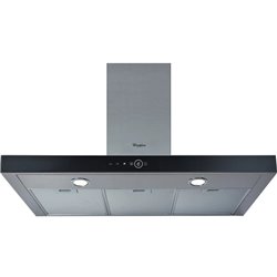 Hotte de cuisine décorative AKR759/1IX murale 713 m3/h Noir et Inox 90 cm