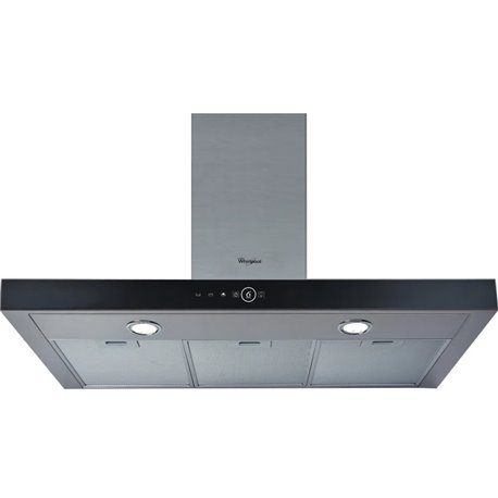 Hotte de cuisine décorative AKR759/1IX murale 713 m3/h Noir et Inox 90 cm