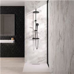 Panneau de douche Kinewall Design 100x250 cm Albâtre