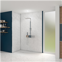 Panneau de douche Kinewall Design 125x250 cm Marbre blanc