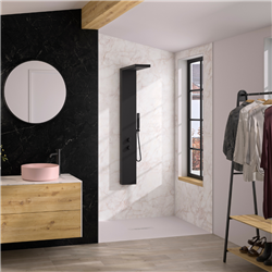 Panneau de douche Kinewall Design 125x202 xm Marbre rose