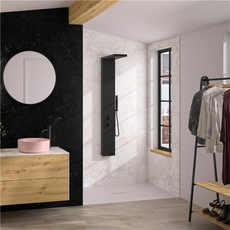 Panneau de douche Kinewall Design 125x202 xm Marbre rose Panneau de douche Kinewall Design 125x202 xm Marbre rose