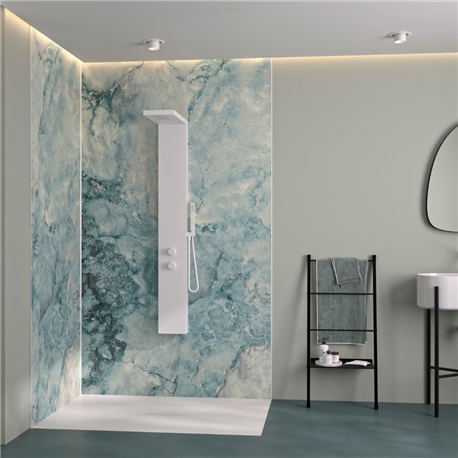 Panneau de douche Kinewall Design 125x202 xm Marbre gris bleu Panneau de douche Kinewall Design 125x202 xm Marbre gris bleu