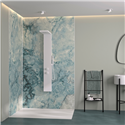 Panneau de douche Kinewall Design 125x202 xm Marbre gris bleu
